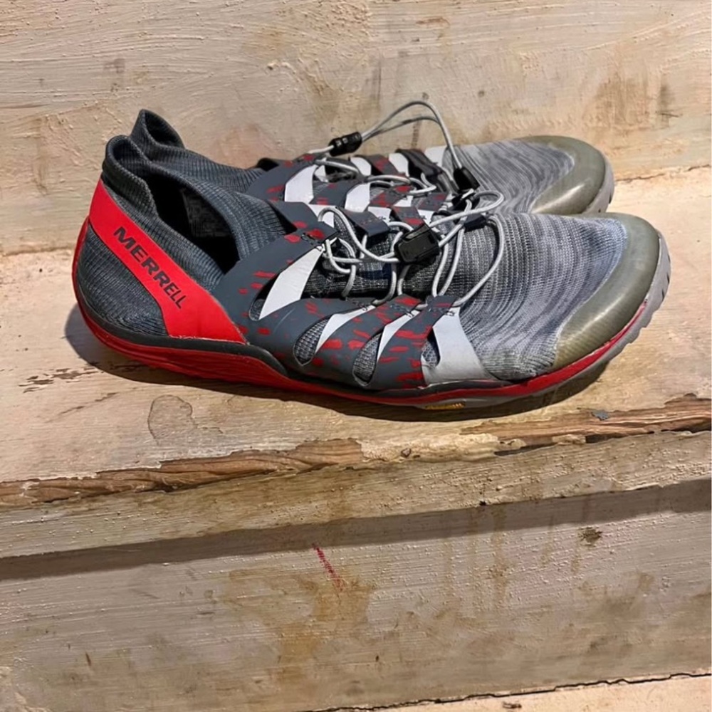 Merrell Red and Gray Trail Shoes
